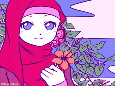 Gambar Animasi Muslimah Infokini Koleksi Gambar Kartun Ana Muslim Dan