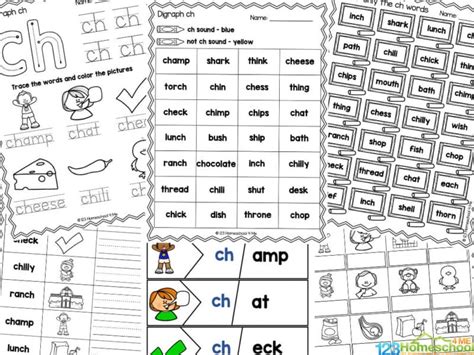 Free Printable Ch Sound Words Worksheets