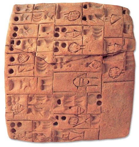 Tabla De Uruk Mesopotamia Escritura PictogrÁfica Signos AbstraÍdos