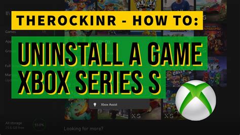 How To Delete Uninstall A Game Xbox Series S Youtube