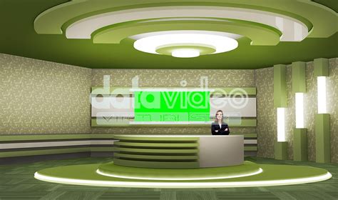 News 006 Tv Studio Set Virtual Green Screen Background Psd