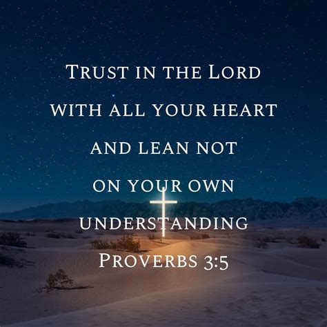 The Words Trust In The Lord With All Your Heart And Lean Not On Your Own