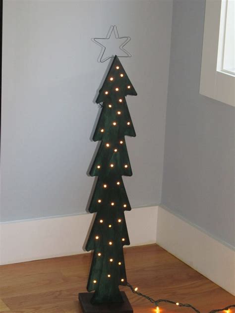 Lighted Wood Christmas Tree Hand Made GREAT GIFT by JamsHome
