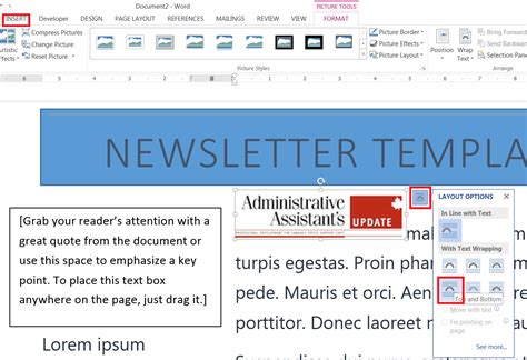 How To Create Newsletter Templates In Word Learning Tree