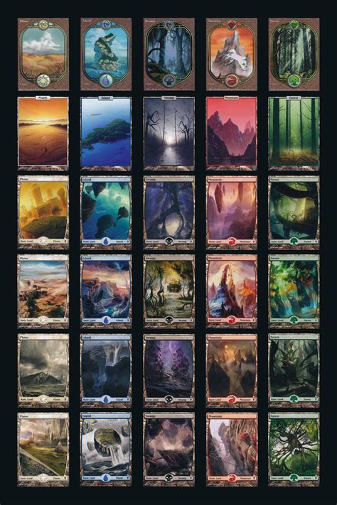 Just A Poster I Made Of All The Full Art Lands Magictcg