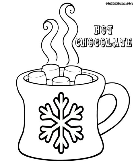 Excellent Hot Chocolate Coloring Page 13029 #7366 | Hot Cocoa Coloring Pages in 2020 | Coloring