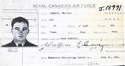 Wallace Fleming The Canadian Virtual War Memorial Veterans Affairs