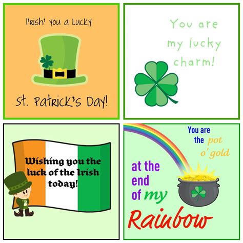 FREE St. Patrick's Day Lunch Notes | Lunch notes, School lunch notes, Lunch box notes