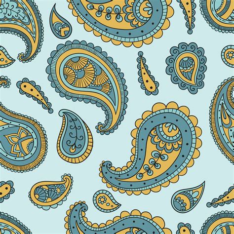 Paisley Pattern Blue Gold Free Stock Photo Public Domain Pictures