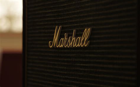 Download Marshall Logo On Speaker Wallpaper