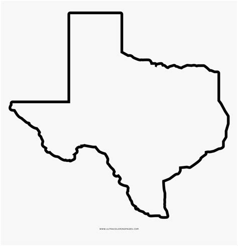 Texas Map Outline Png Outline Of Texas Transparent Png Download