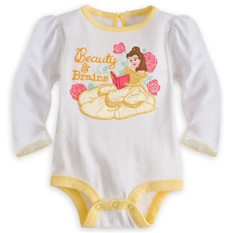 Belle Long Sleeve Disney Cuddly Bodysuit For Baby Girls Baby Girl