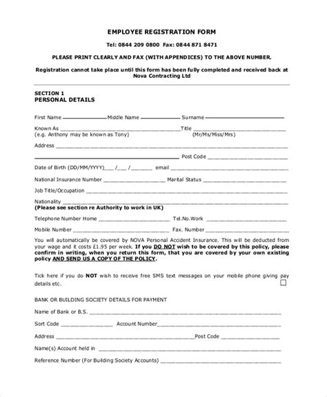 They include full name, phone number, email address, and business bill of sale (purchase agreement) templates. FREE 23+ Sample Registration Forms in PDF | Excel | Word