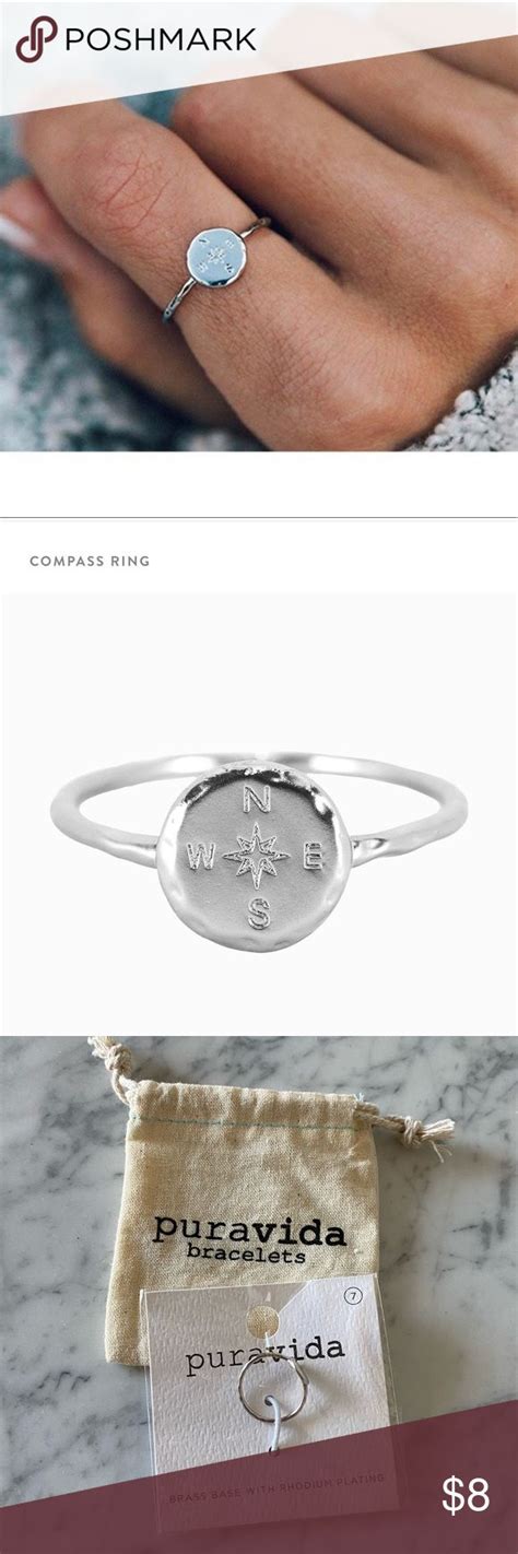 Pura Vida Compass Ring Nwt Dust Cover Size 7 In 2020 Dust Cover