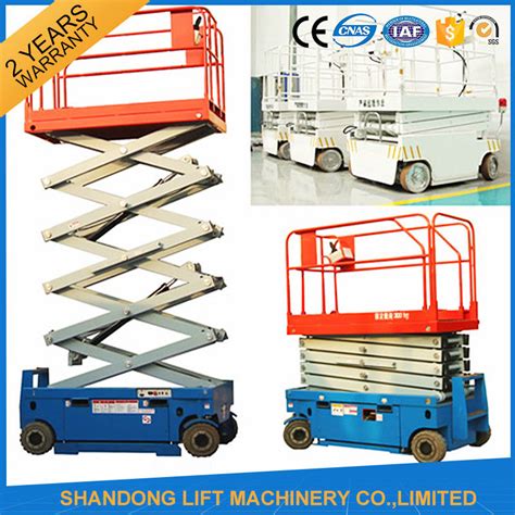 Self Propelled Elevating Work Platforms Ce Hydraulic Electric Aerial