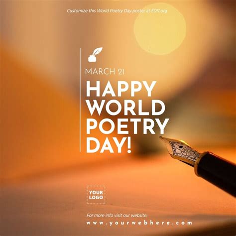 create a world poetry day poster