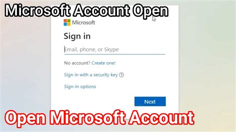 How To Create Microsoft Account In Windows Create Microsoft Account
