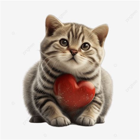 Cute Cat Love Heart Cute Cat Love Heart Png Transparent Image And