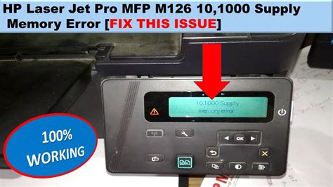 Hp LaserJet Pro Mfp M126nw 10 1000 Supply Memory Error Supply Memory