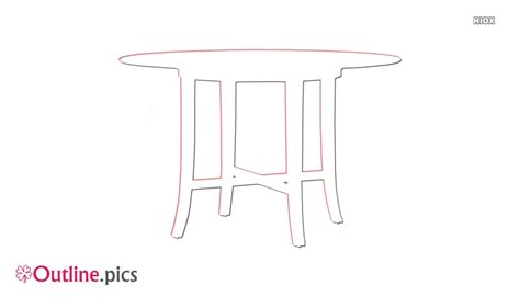 Dining Room Table Outline Drawing Images Pictures