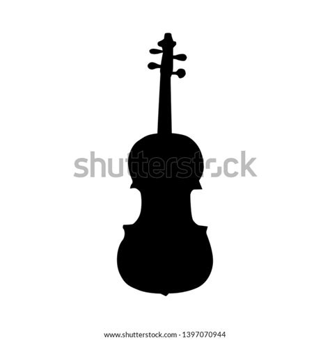Violin String Musical Instrument Silhouette Vector Stock Vector