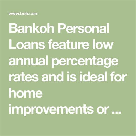 4 ways to consolidate credit card debt. Bankoh Personal Loans feature low annual percentage rates ...