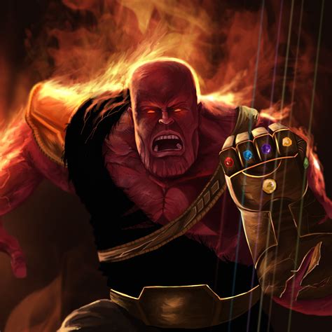 2048x2048 Avengers Endgame Thanos Infinity Gauntlet Ipad Air Hd 4k