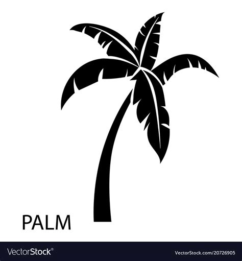 Palm tree icon simple style Royalty Free Vector Image