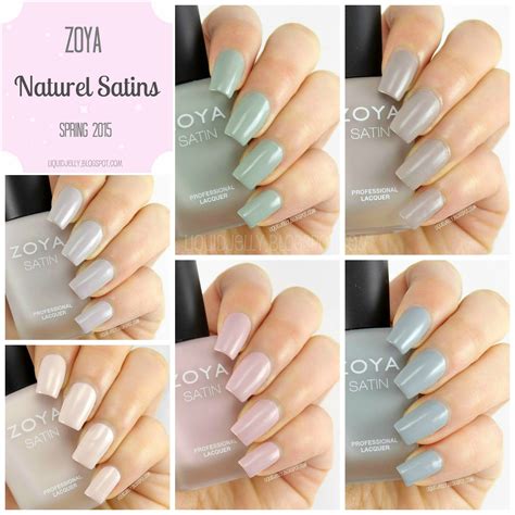 Liquid Jelly Review Swatch Zoya Naturel Satins Collection For 2015