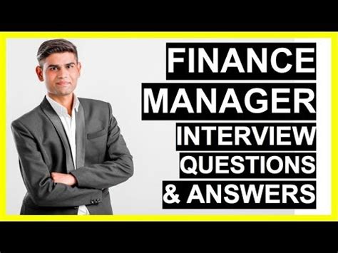 15 toughest interview questions and answers! FINANCE MANAGER Interview Questions And Answers (How To ...