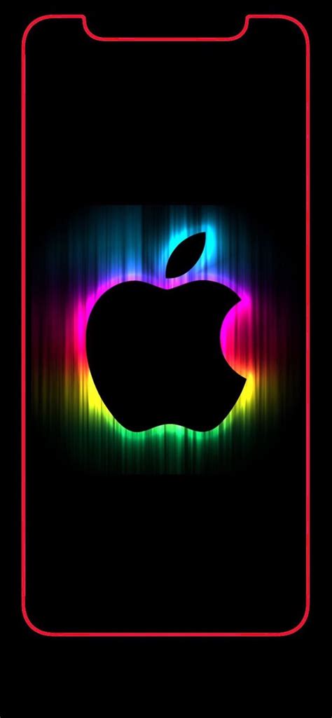Wallpaper Iphone X Apple Logo Rainbow 2 Sfondi Per Iphone Sfondo
