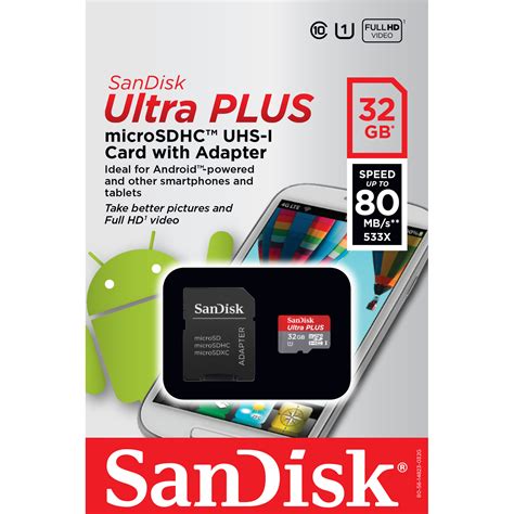 Sandisk Sandisk Ultra Plus 32gb Microsdhc Uhs I Card W Adapter Tvs