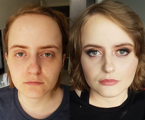 Before And After Glamorous Makeup On My Model Rmakeuplounge