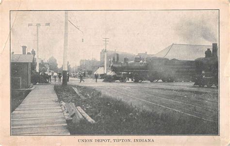 Tipton Indiana Union Depot Train Station Vintage Postcard Aa28737 Ebay