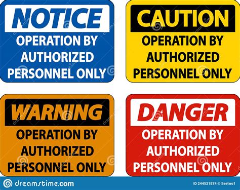 Operation By Authorized Label Sign On White Background Stock Vector