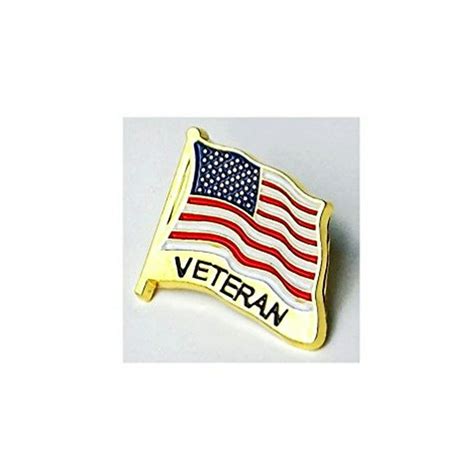 Ppm Brands Lot Of 12 New Design Usa Flag Veteran Lapel Hat Pin