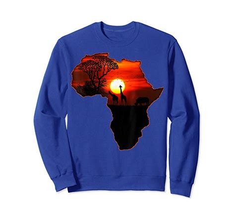 Cool Africa T Shirt Map Of Africa Tee South African Sunset Safari