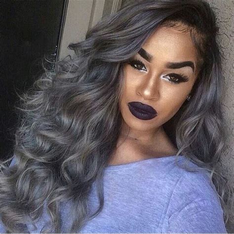 I have really dark hair, almost black, and i want to lighten it. 25 New Grey Hair Color Combinations For Black Women - The ...