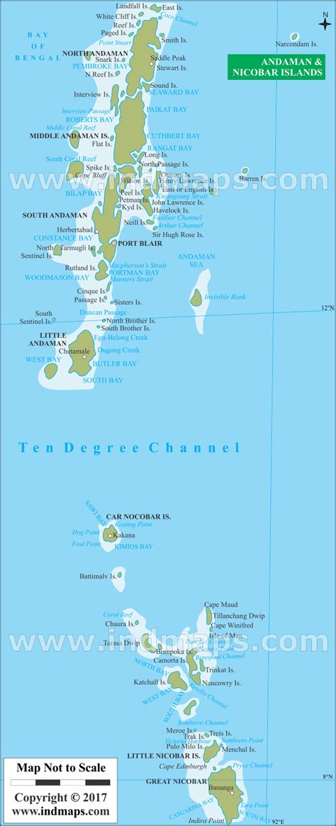Andaman And Nicobar Islands Detailed Map