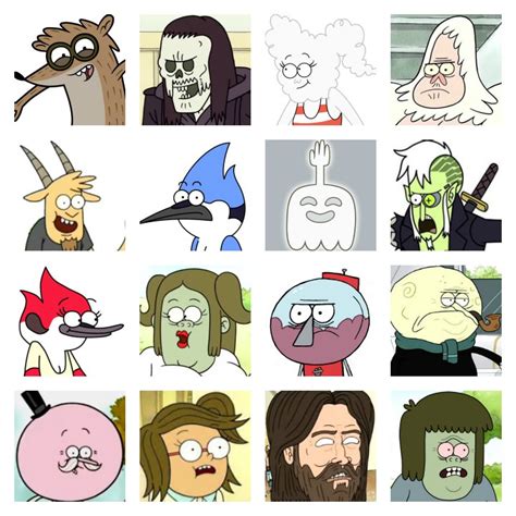 Regular Show Character Grid Quiz By Sporcleexp