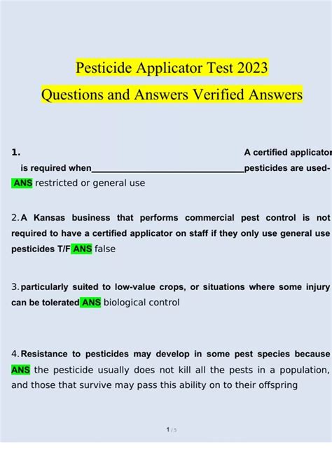 Louisiana Pesticide Applicator Practice Test