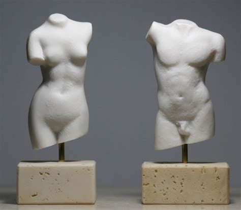 Set Nude Female Male Body Torso Greek Statue Sculpture Etsy