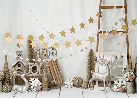 Photography Backdrops Christmas Decoration Ornaments White Background Sale