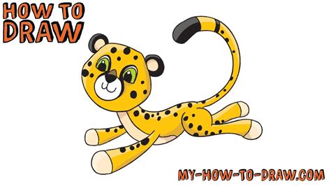 How To Draw A Cheetah Easy Drawing Lessons Youtube