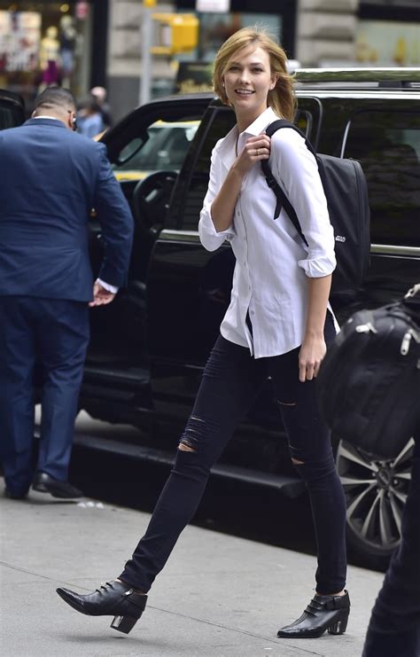 Karlie Kloss Models Wearing Skinny Jeans Popsugar Fashion Photo 7