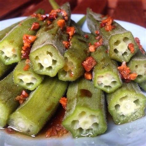 If you're looking to jazz up tonight's dinner with a bit of color and flavor, spicy fried ladyfingers are the way to go. Steam Okra / Lady Fingers Recipe 蒸羊角豆 | Food recipes, Lady fingers recipe, Okra