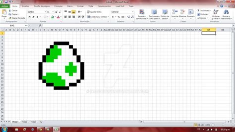 Random Pixel Art In Microsoft Excel By Ibongbakal On