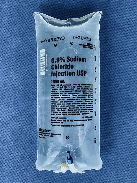 No Rx Required Iv Fluid Bag Normal Saline 09 Sodium Chloride