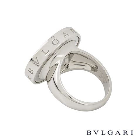 Bvlgari Optical Illusion Diamond And Onyx Spinning Ring Rich Diamonds