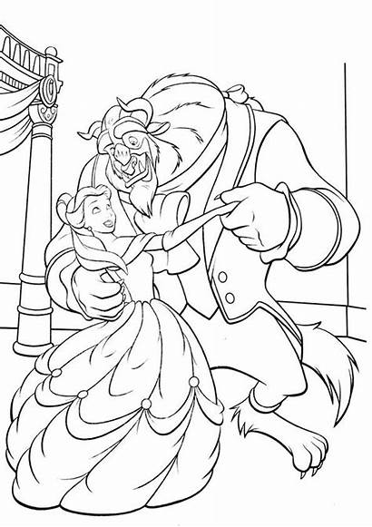Beast Coloring Beauty Pages Belle Princess Disney
